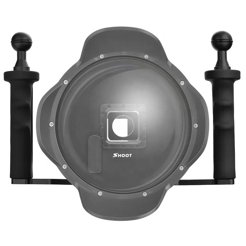SHOOT Dual Handheld Aluminum Alloy Stabilizer with Ball Head Mount and Diving Tray for Underwater Photography and Video Shooting