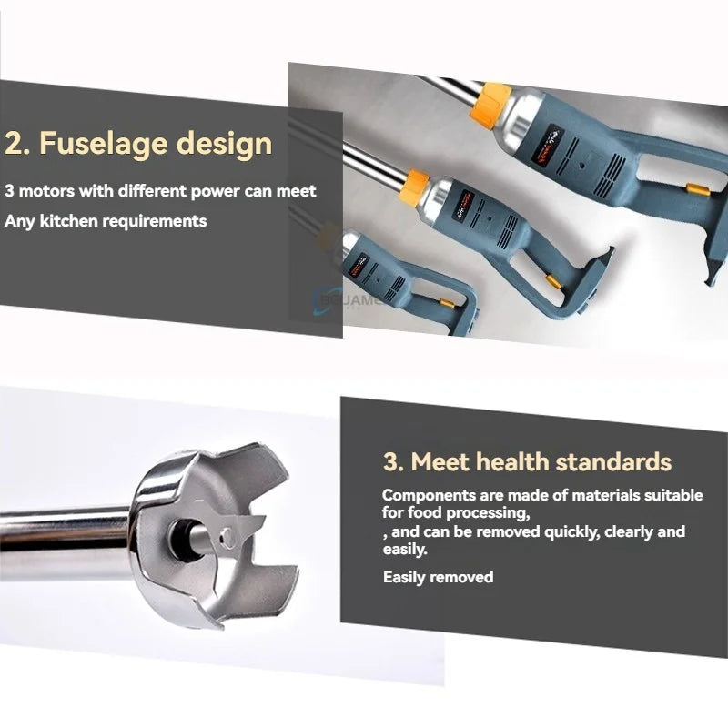 750W High Power Handheld Homogenizer | Commercial Food Mixer | for Milk Tea/Baking/Cream | with Mixing Stick