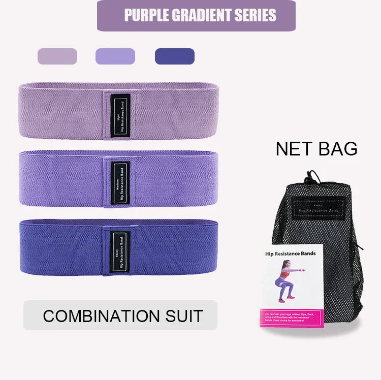 Factory Fabric Polyester Latex Hip Booty Resistance Bands Stretching Yoga Gym Workout Exercise Fitness Bands Gym Equipment
