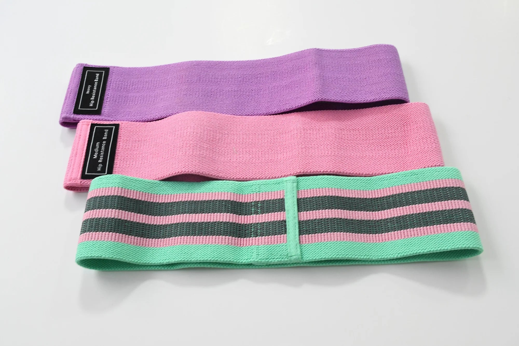 Factory Fabric Polyester Latex Hip Booty Resistance Bands Stretching Yoga Gym Workout Exercise Fitness Bands Gym Equipment