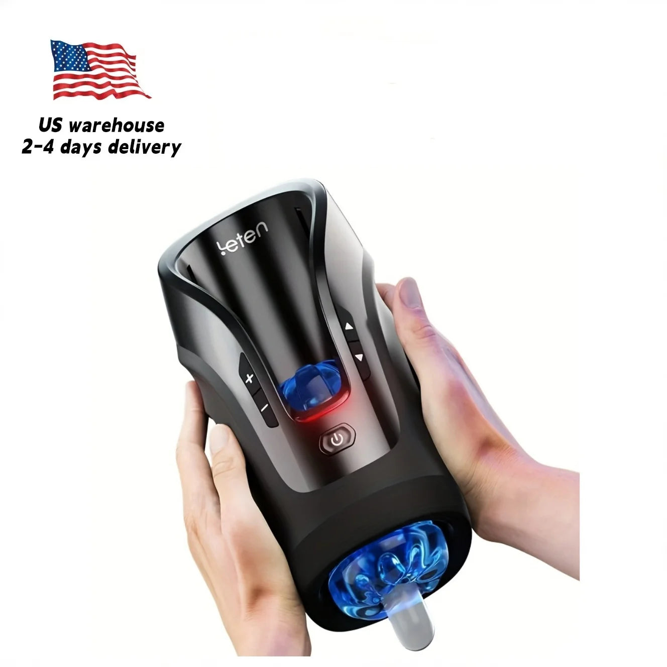 US Local Warehouse Charging Male Masturbation  Automatic Telescopic Dildo Suction Heating Sound Voice Realistic Feeling First