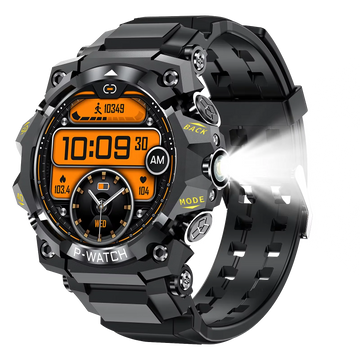 Smart Watch for Men Women Touch Screen Smart Watches With LED Flashlight  BT Call for Android IOS Fitness Tracker Heart Rate