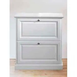 Modern Bamboo Shoe Rack with 2 Doors MDF Material for Home Furniture and Shoe Organizer/Cabinet/Shell