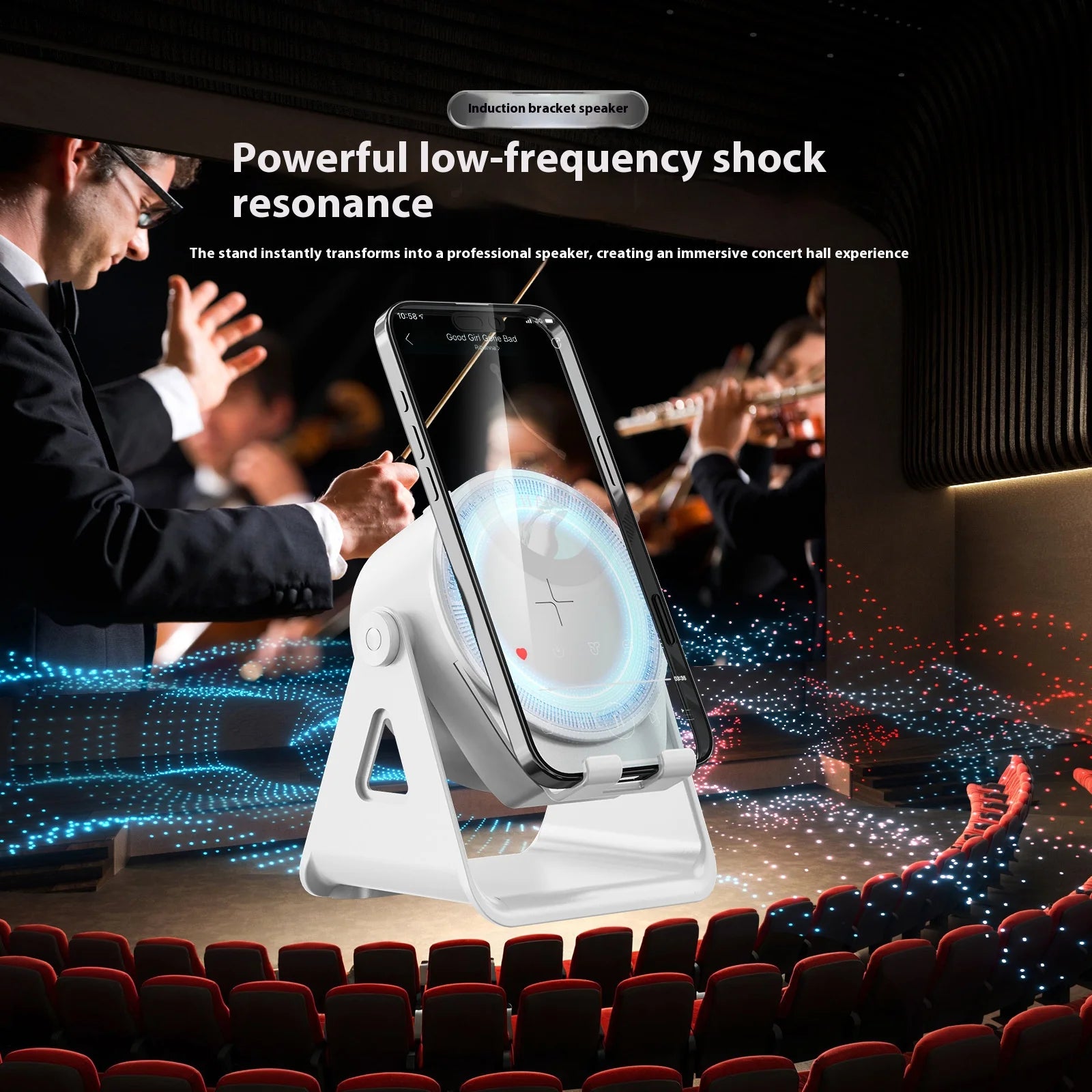 Magnetic RGB Mini  Speaker  Trendy Audio Gadget for Teens, Travel & Study
