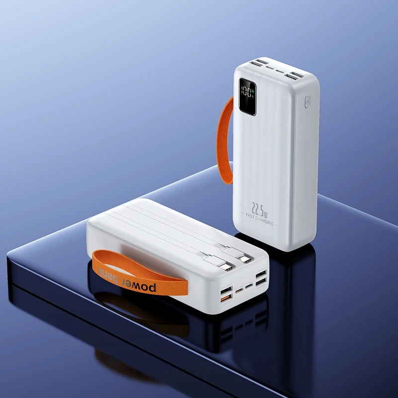 High Quality 50000mAh Power Banks Fast Charging Power Bank Portable Charger Built-in  2 Cables Fast 50000mah Power Bank