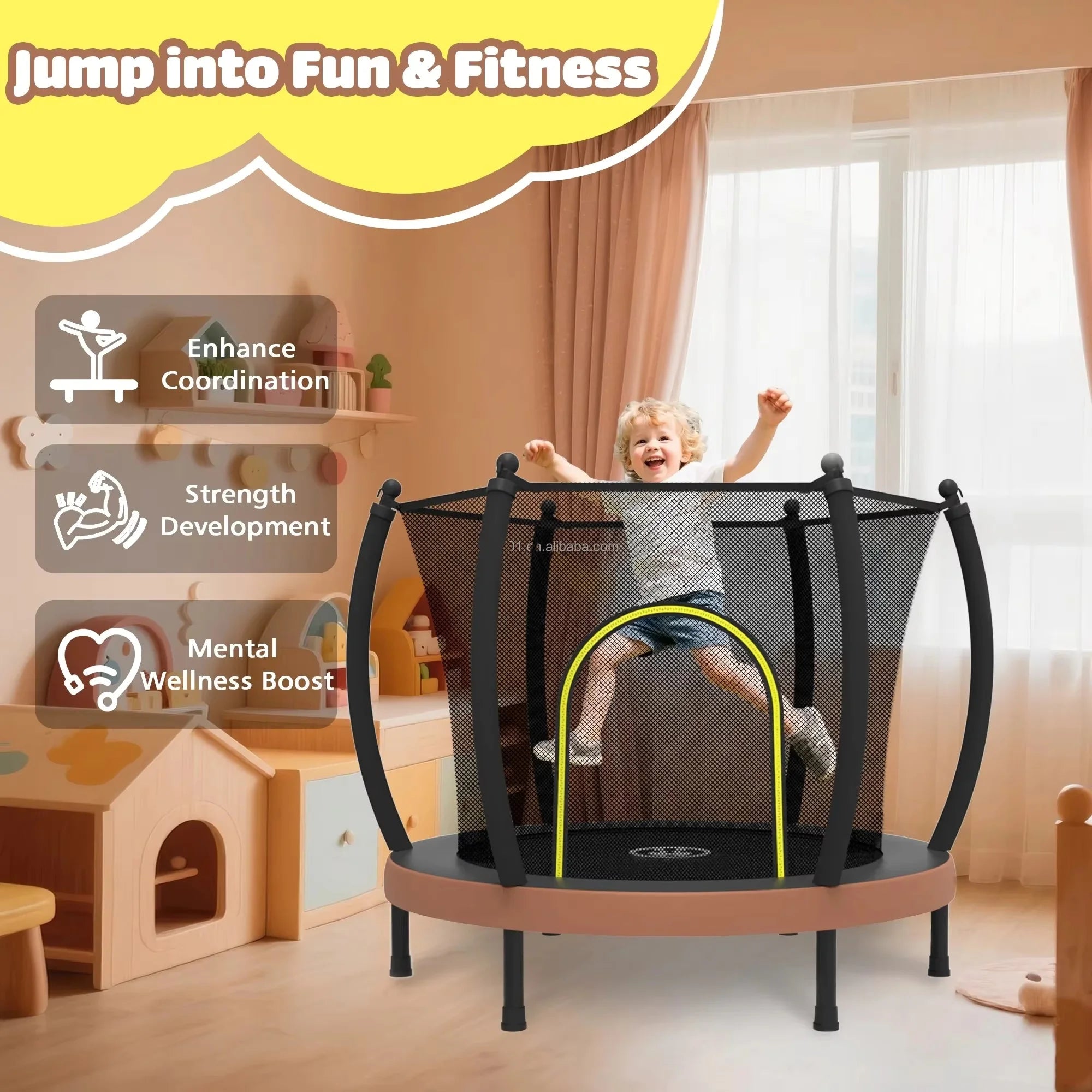 Zoshine Best Price 60 Inch Kids Jumper - Space-Saving Design, Easy Assembly, Ideal for Rainy Day & Winter Indoor Activity
