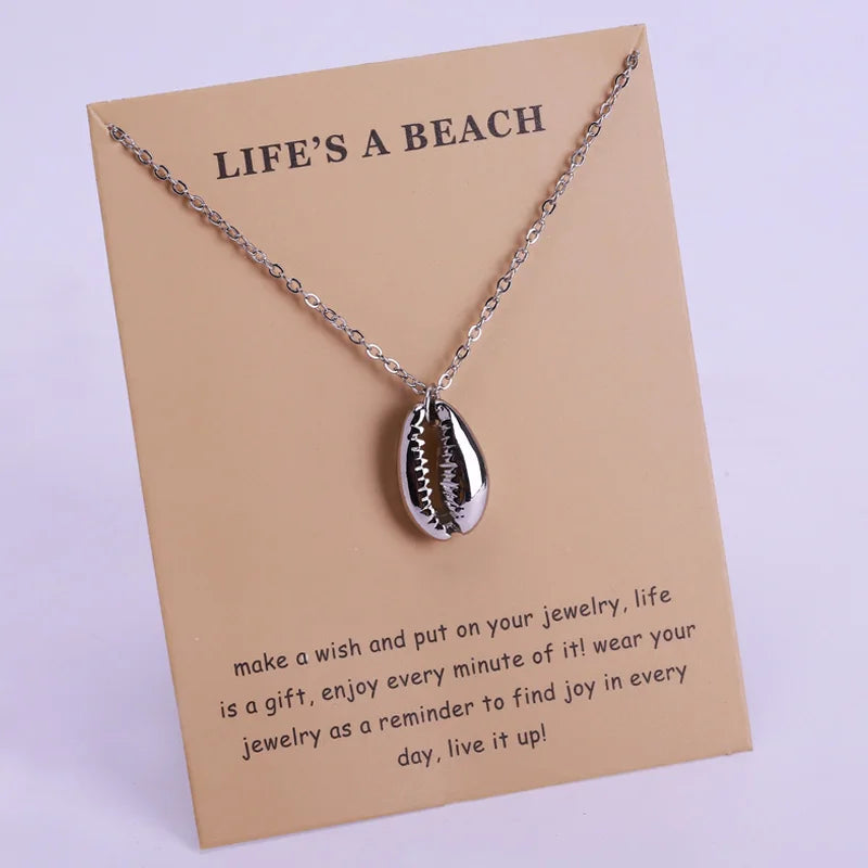 Summer Beach Ocean Jewelry Anchor Fish Shell Sand Dollar Shark Whale Starfish Seahorse Mermaid Wave Sea Turtle Collar Necklaces