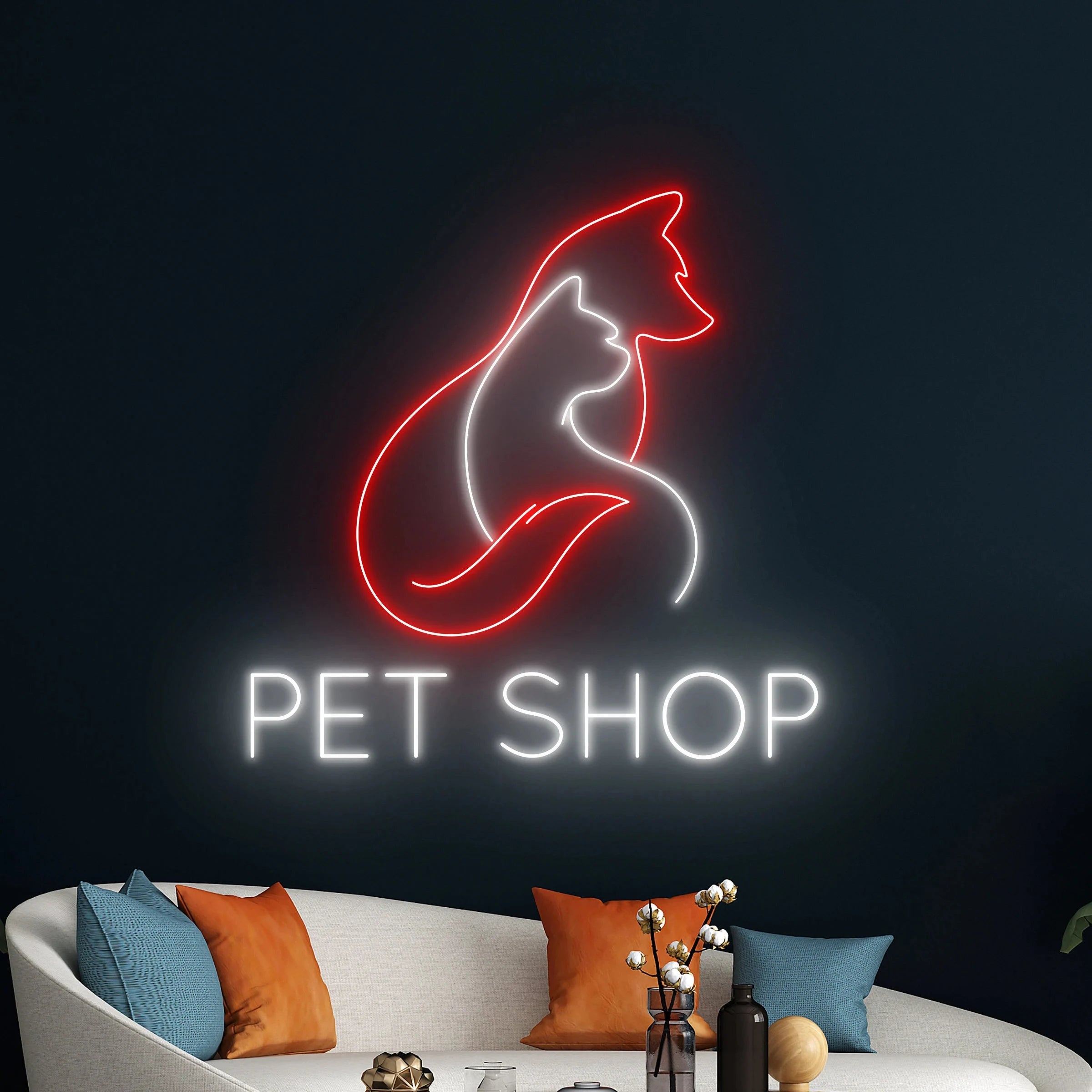 Fast Delivery Cats Dog Pets Neon Signs Decorative Lighting High-Quality Acrylic Led Light Sign for Your Shop Business