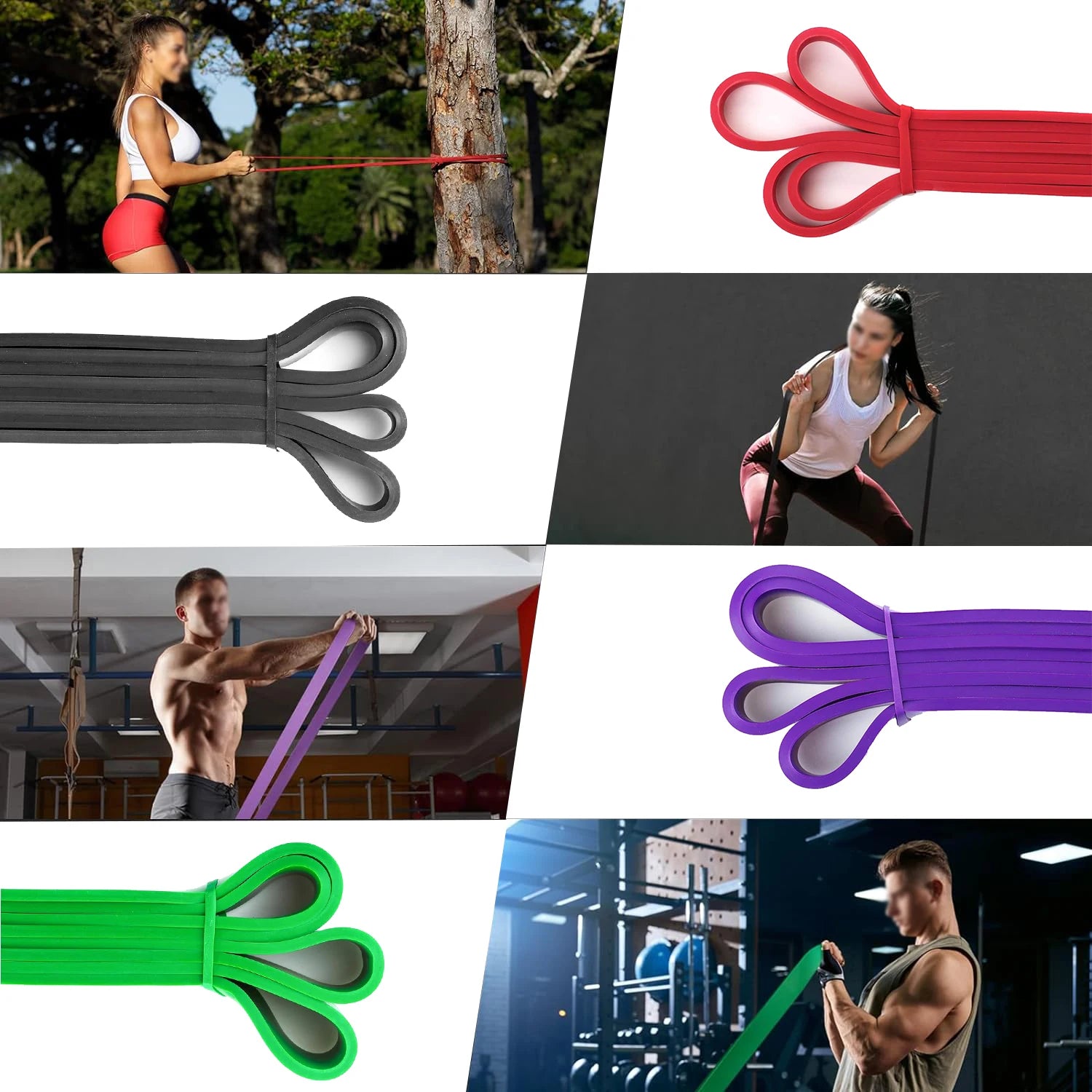 Natural Latex Strength Loop Resistance Gym Fitness Bands Red Elastic Home Workout Equipment Training Yoga Exercise Power Band