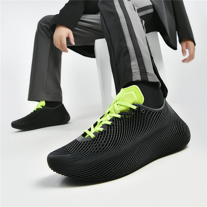 Customized Personalized Innovative 3D Printed Elastic Shoes Sneakers Breathable Lightweight Running Sport Shoes for Men Unisex
