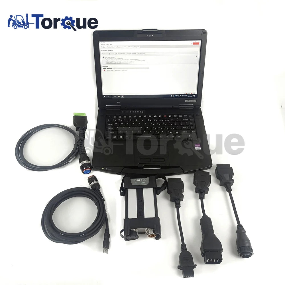 CF54 Laptop Construction Equipment PTT Tech Tool dev2tool.exe Software Heavy Duty Truck DIAGNOSTIC Tool Vocom II 88894000 Vocom2