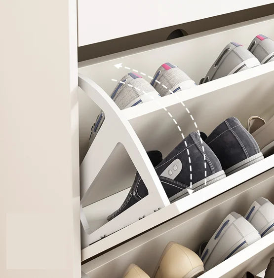 Modern Extendable Wooden Shoe Rack for Home School Living Room Furniture Shoe Storage for Apartment