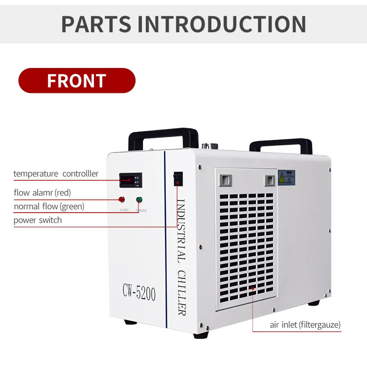 Industrial Machine Cooling Cw3000 Cw5000 Cw5200 Cw6000 Water Cooled Industrial Chiller