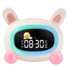 Rechargeable Smart Alarms Lcd Child Clock LED Night Wake-up Lights Usb and Lamps Rabbit Wholesales Table Clocks for Children