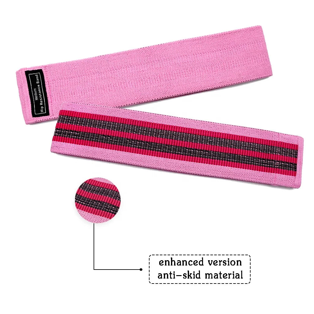 Elastic Loop Fabric Exercise Bands Gym Workout Bands for Stretching Yoga Hip Resistance Fitness Bands for Body Building