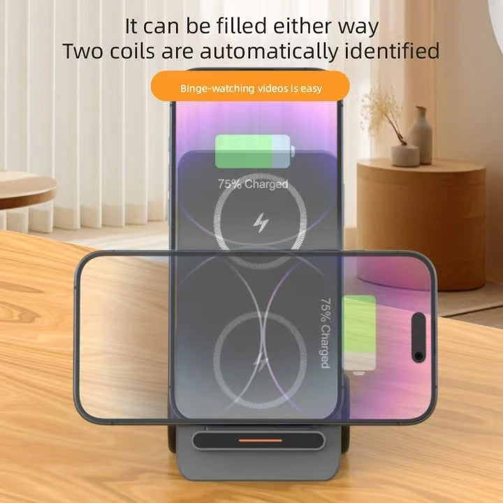 Abs Charger Station 3 in 1 Wireless Chargers Electric Fast Charging for Multiple Devices