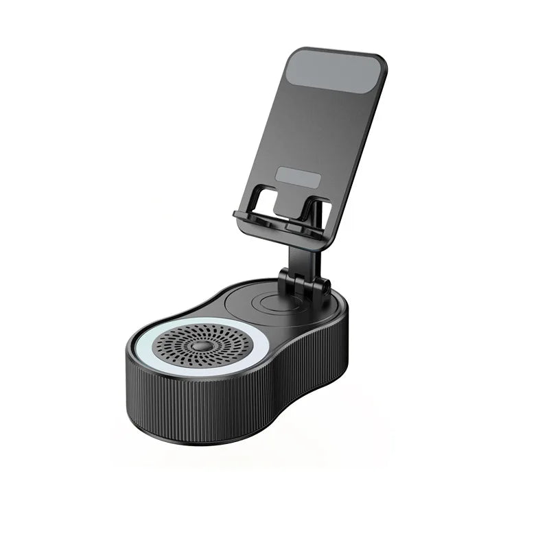 Multi Function Device 360 Rotating Speaker Height Adjustable Phone Stand Built in Power Bank  and Mini Ambient Light