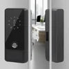 Smart Security Door Lock Biometric Fingerprint Password WiFi Tuya App Aluminum Material Cloud & Memory Card Glass Door