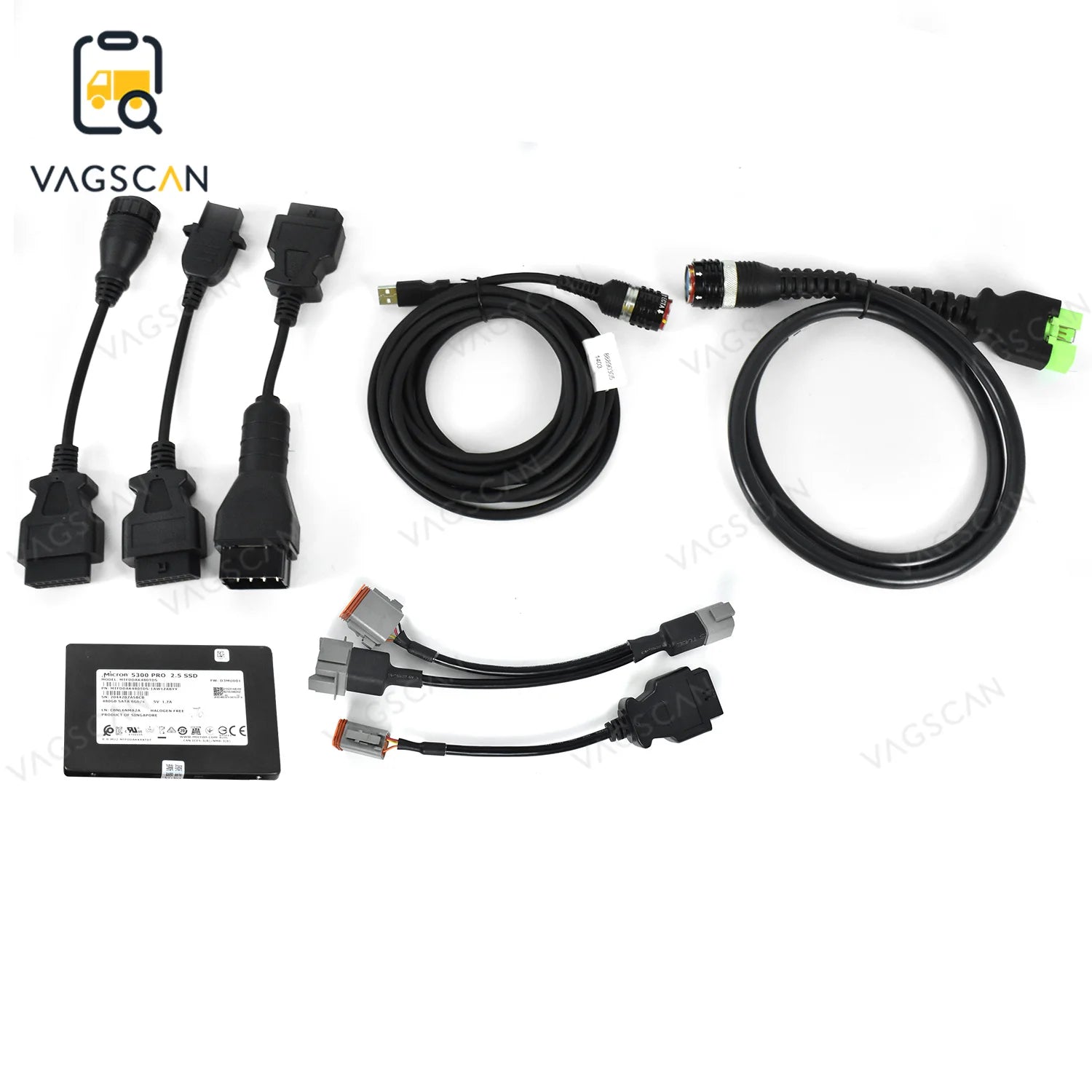 For Renault/UD/Mack/V Olvo Truck Diagnosis for Vocom Vodia 5 88890300 Tech Construction Excavator +CFC2 Laptop Diagnostic