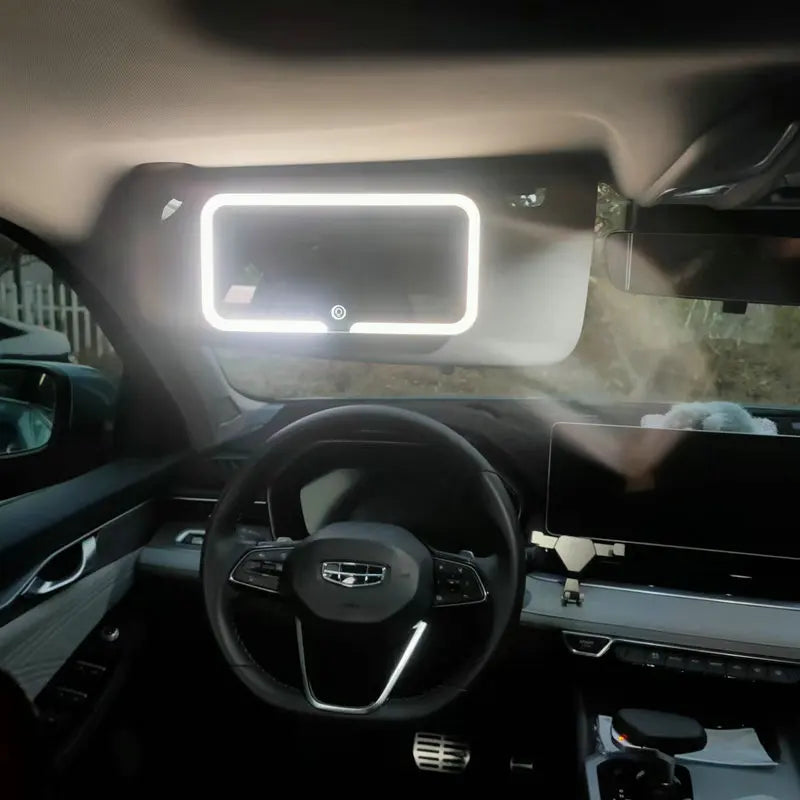 New Design Maquillaje Espejo Universal Car Sun Visor Vanity Mirror with Lights Auto Car Makeup Mirror Beauty Tools