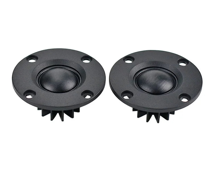 1 Inch Tweeter Speaker 6 ohm 30W Hifi Soft Dome Silk Film Treble Loudspeaker Neodymium Toothed aluminum heat sink 2pcs