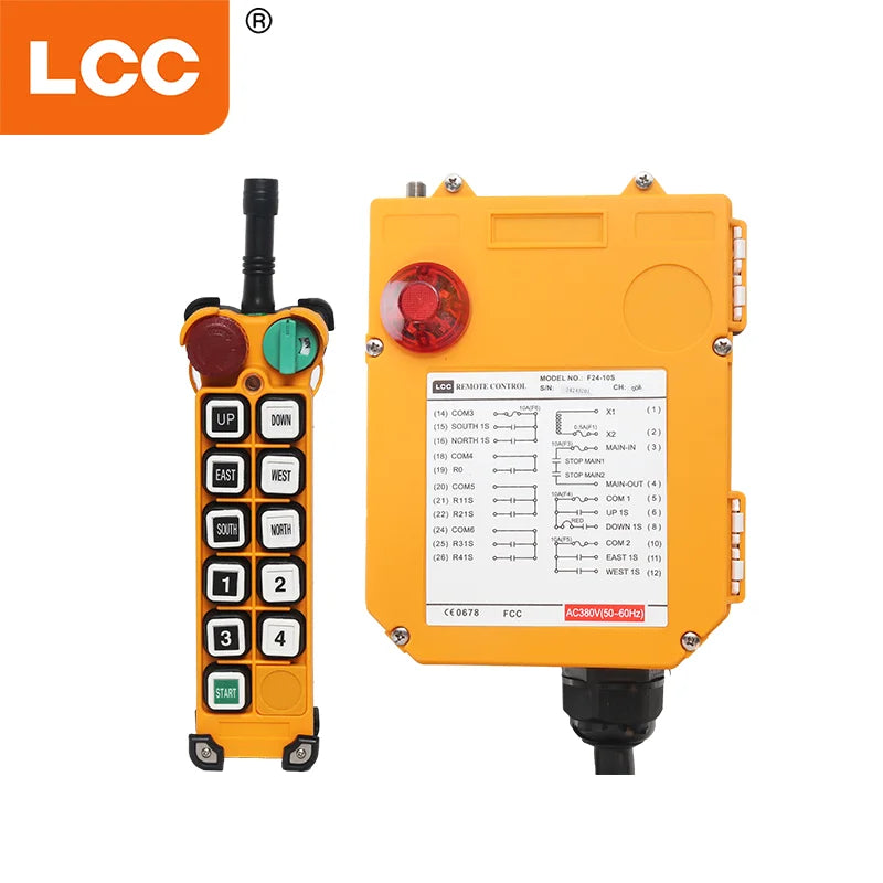 LCC F24-10S Electric Mini Winch Crane Radio Wireless Remote Control Switch