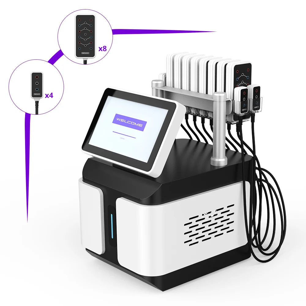 6D 160mW Lipo Pads Machine 6 Wavelengths Desktop Body Sculpting for Hands Home Use Beauty Equipment AU US IT ZA CN Plugs