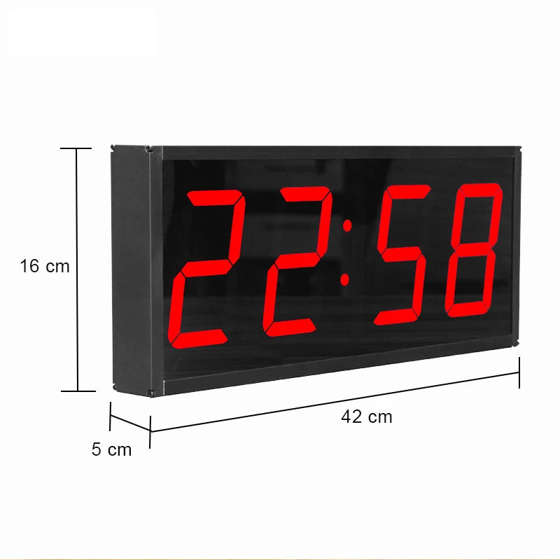 CHEETIE CP18 LED Digital Clock 12V Blue Green Yellow White Amber 4-Digit 7-Segment Display Countdown Stopwatch Projection IR