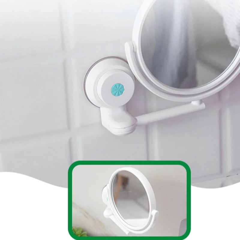 HD Plane Mirror Magnified Makeup Shaving Vanity Mirror Bathroom Wall Mounted 360 Degree Rotating Mirror  Mirror Wall  Mirrors