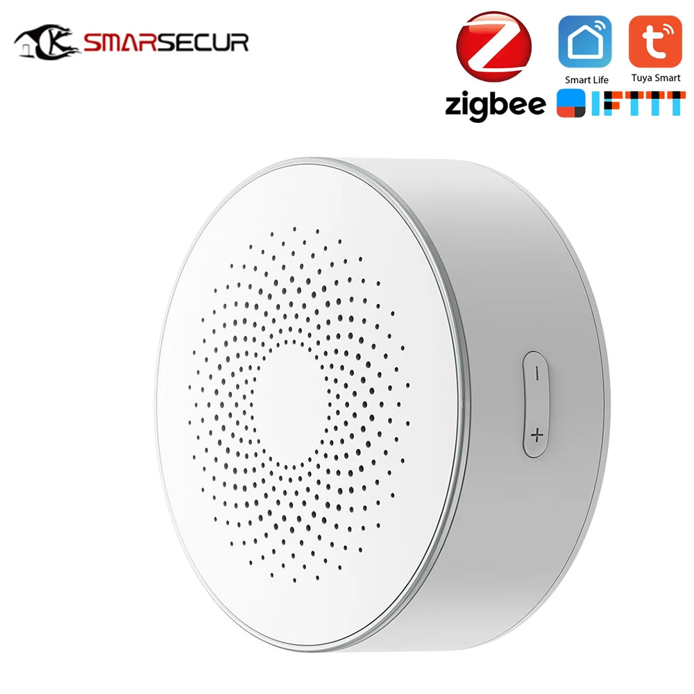 SMARSECUR Home Zigbee Tuya smart Security alarm  Smart Life Strobe  Wireless Loud Siren