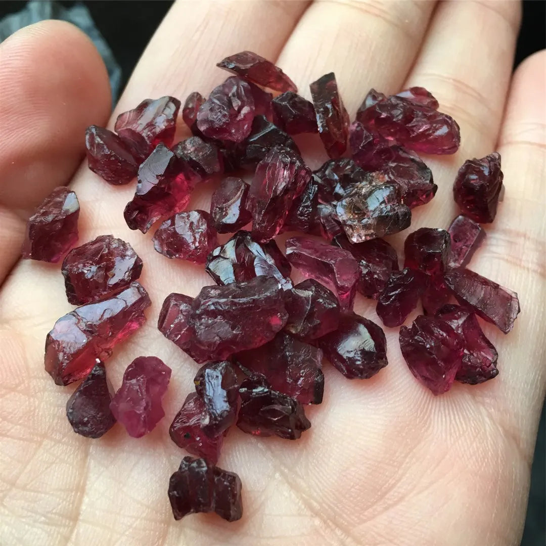 gemstones natural garnet tumbled stones gemstone rough mineral crystals garden aquarium decoration