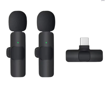 K9 High Quality Dynamic Microphone Wireless Audio Recording Lavalier for Smartphone Camera Omni-Directional Binaural Speakers