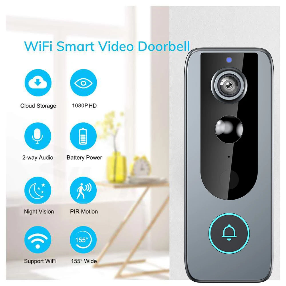 New Tuya Video Door Bell Camera Motion Detection Wireless Smart Wifi Full 1080p Doorbell With Built-in 4000mah Battery