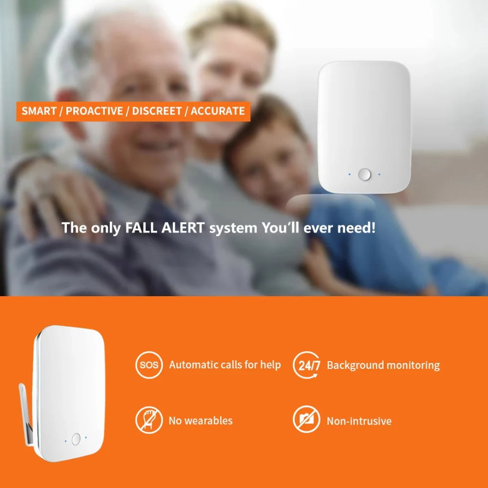 Tuya Wifi Elderly People Fall Down Detection Alarms for Shower Room
