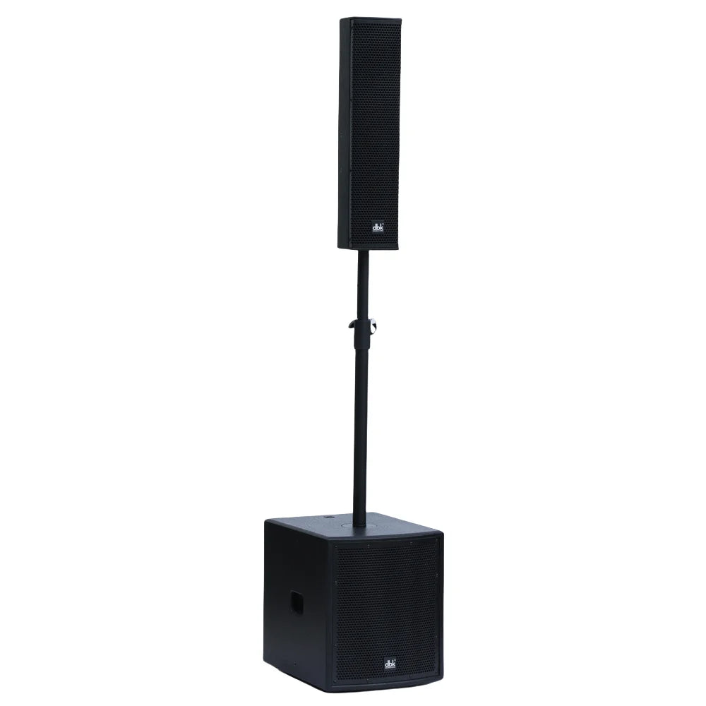 Professional Audio DJ Column Speaker Set System 15 Inch Active Subwoofer Column Speaker System DSP Amplifier