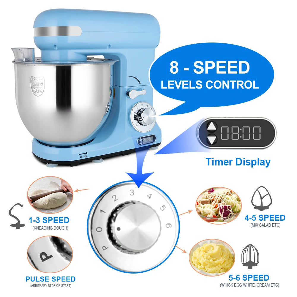Home Stand Mixer 600W 6QT Cake Bread Dough Mixer Planetary Electric Home Kitchen Appliances Food Mixer