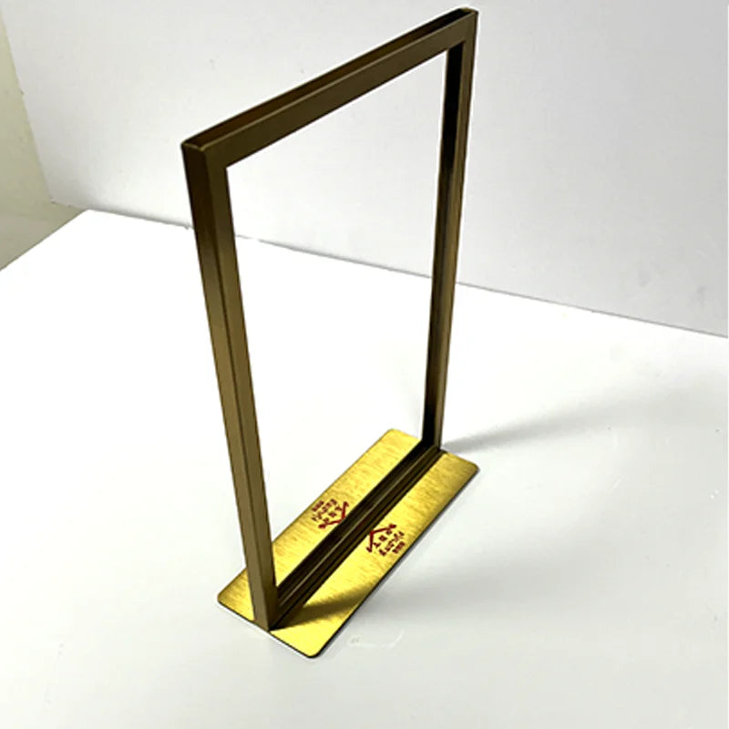 Practical Metal Desktop Menu Display Poster Board Business Card Stand for Store Office Table Decoration Accessory