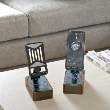 Latest 3-in-1 Portable Wireless Mini BT Music Box Blue Tooth Speaker Phone Holder Practical Mini Portable Playback Device