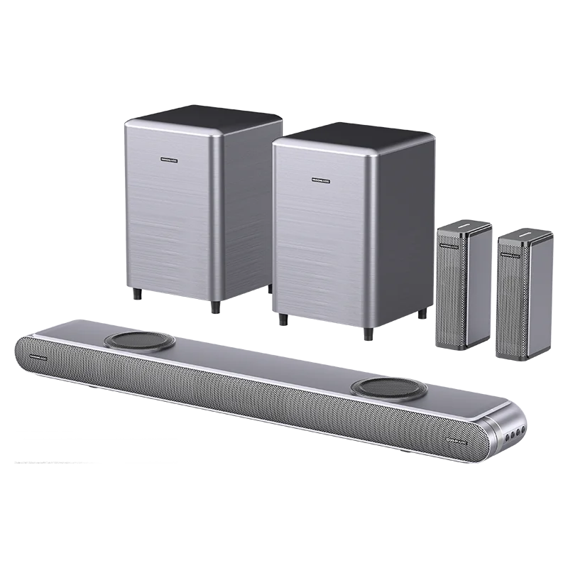 310W Real 5.2 Channel Home Theater System with Dual Wireless Subwoofers Dolby Audio Soundbar for TV 069DB-M