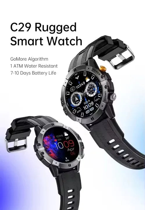 Outdoor Rugged Smartwatch C29 BT Calling Fitness Tracker Sleep Monitor Support Multi-sport Modes Smart Watches