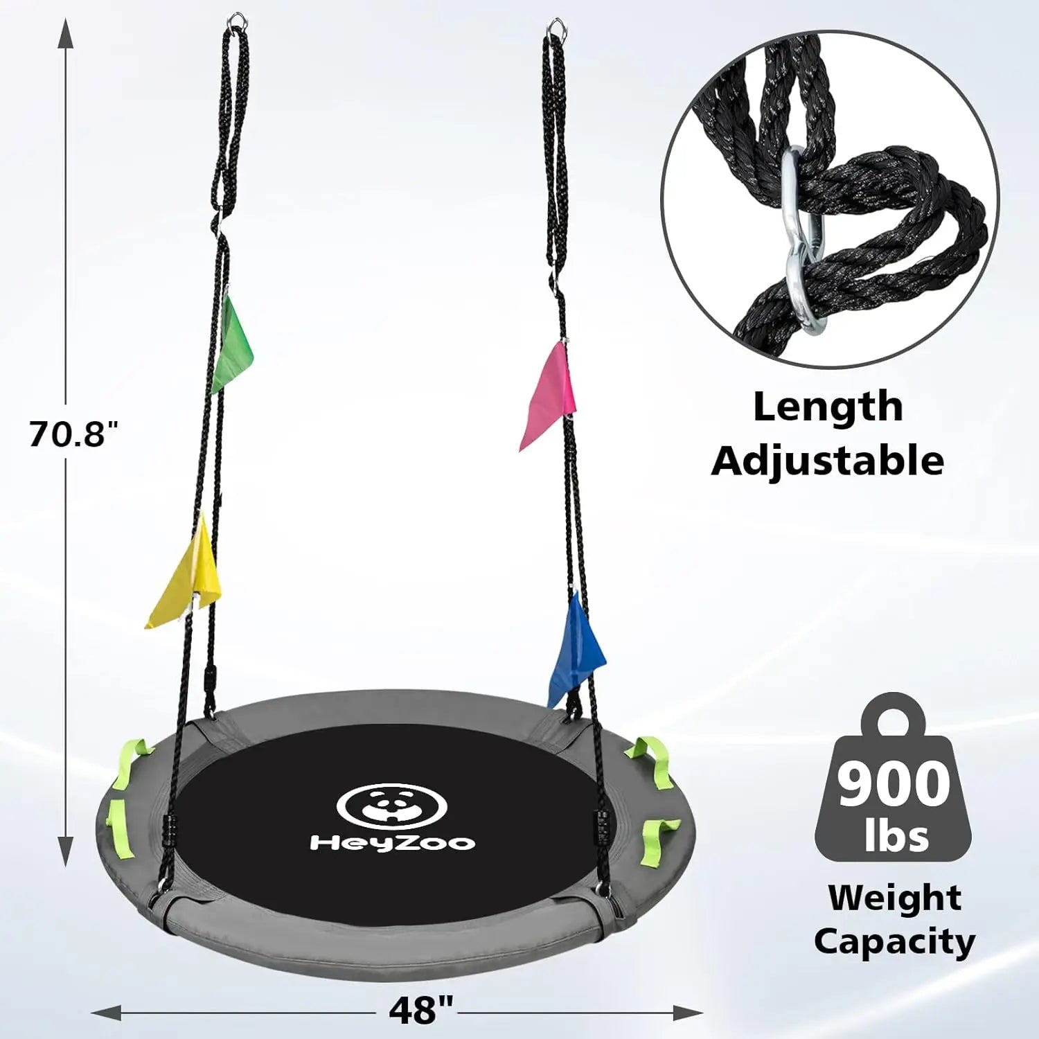 Zoshine Home Multi-Swing USA Stock Space Saving Adjustable Height for Indoor Outdoor Kids Play
