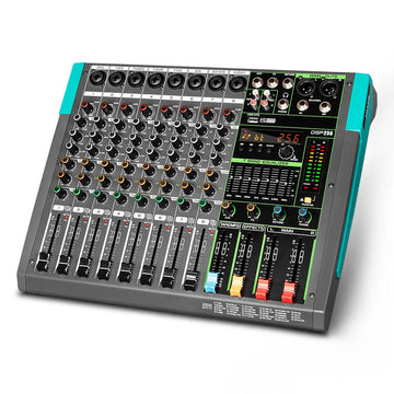Depusheng GT8 8 Channels Professional Digital Audio Video Mixer With 500w*2 Amplifier Console for Studio Stage