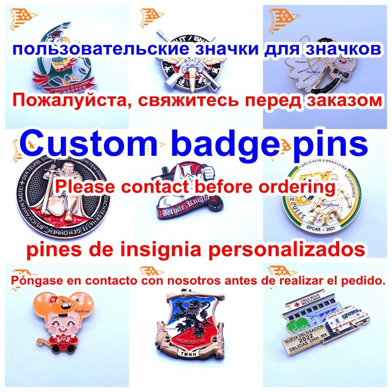 Customize metal badge, LOGO lapel pin, Custom make enamel brooche collar pins, Personalized badge pin, Custom pins, Metal LOGO