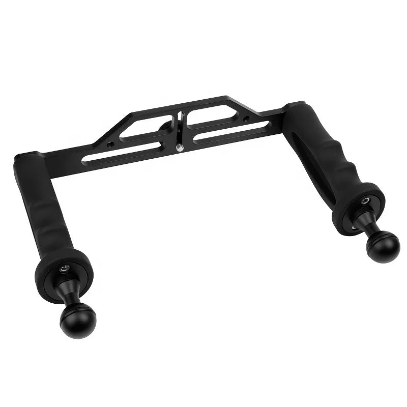 SHOOT Dual Handheld Aluminum Alloy Stabilizer with Ball Head Mount and Diving Tray for Underwater Photography and Video Shooting