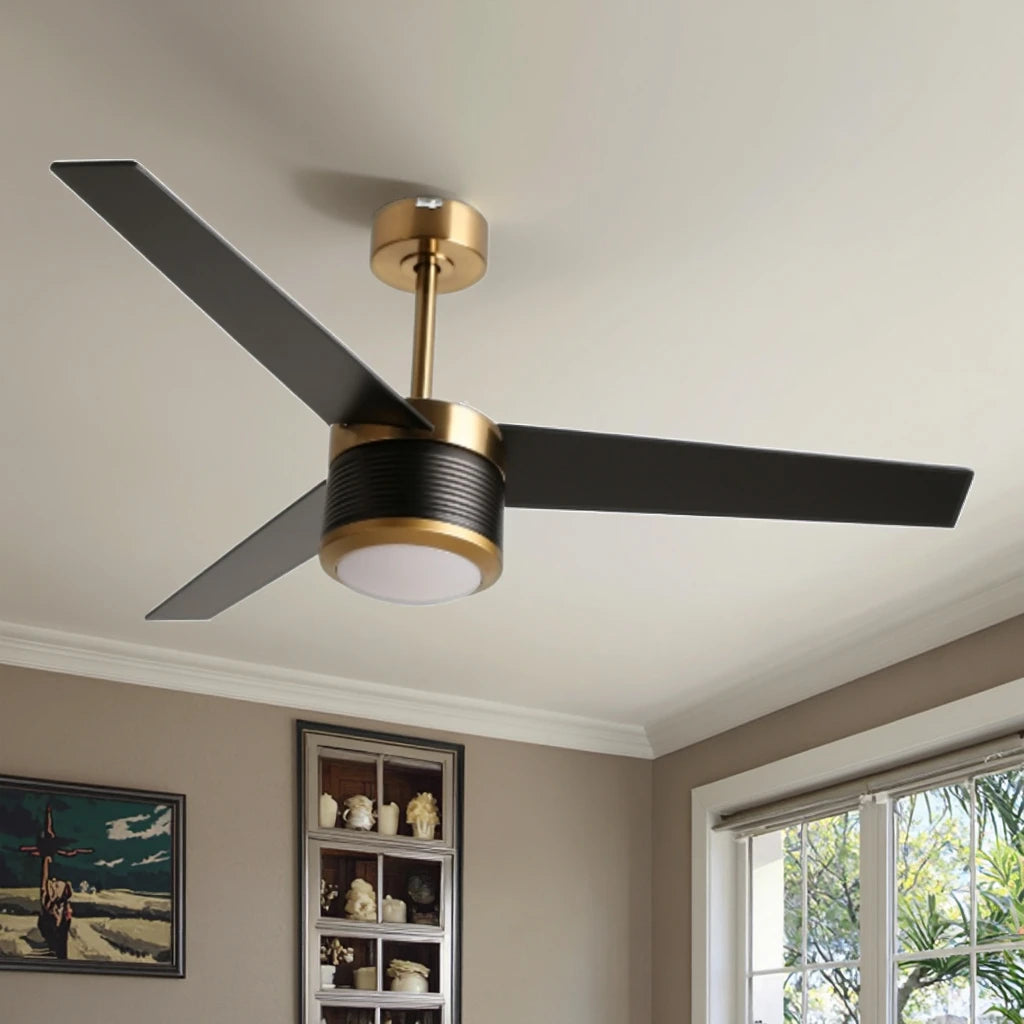 Energy Efficient Modern Home Appliance Decoration Variable Frequency Silent Remote Control Three-Blade Fan Light Electric Power