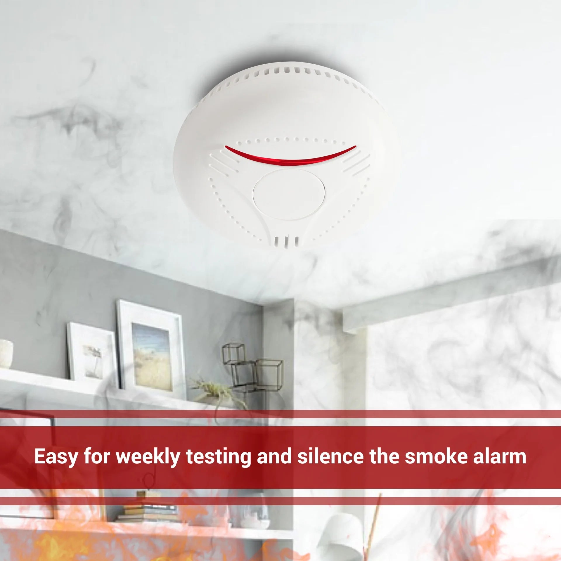 ANKA AJ-761 Security Alarms Home Industrial Residence Built-in WiFi Smart Home Tuya App Connection Wifi Smoke Detector
