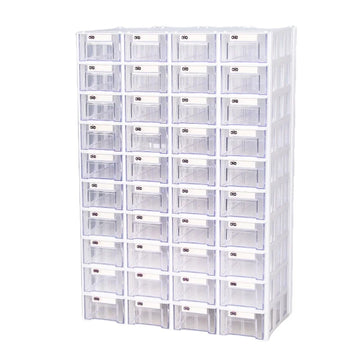 Tengzhengyue 40 Grid Combination Type Plastic Component Box Drawer Type Small Parts and Accessories Classified Storage