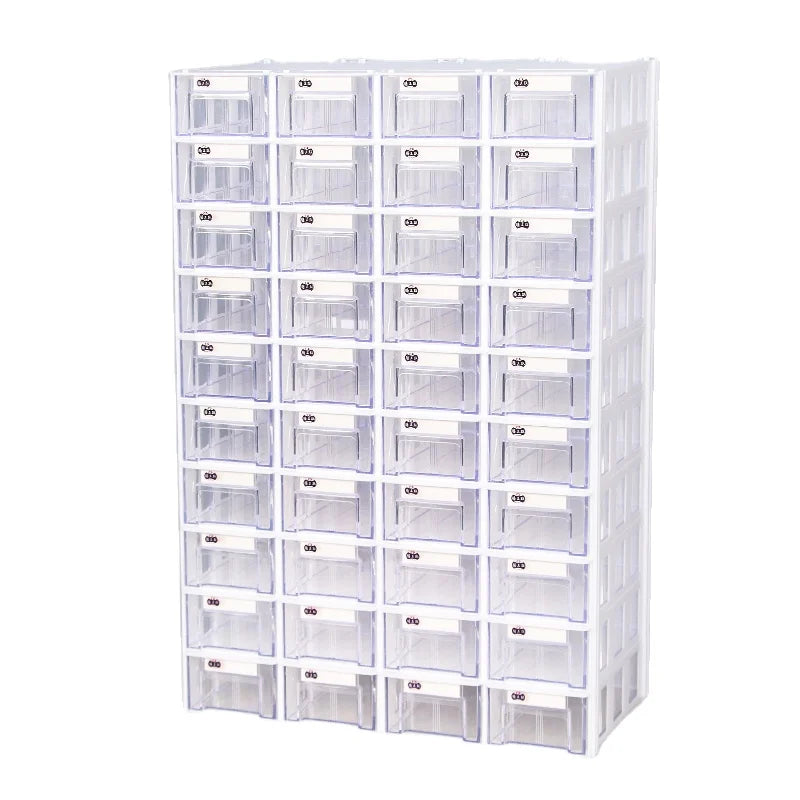 Tengzhengyue 40 Grid Combination Type Plastic Component Box Drawer Type Small Parts and Accessories Classified Storage