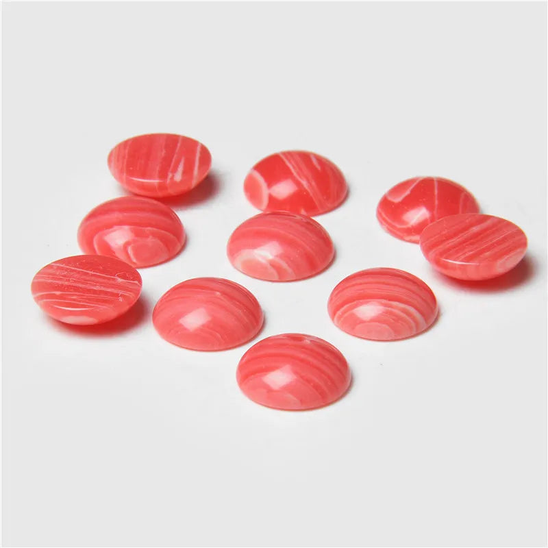4/6/8/10/12/14mm Natural Stone Cabochon Round Semi-precious Cameo Fit DIY Ring Earring Bracelet Jewelry Making Finding 10pcs/lot