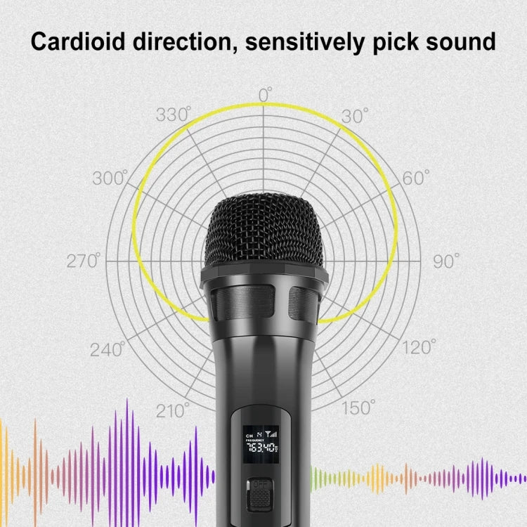 PULUZ Professional UHF Rechargeable Dynamic Wireless Microphone with LED Display